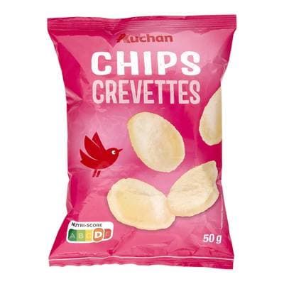 Auchan Chips saveur crevettes, 50g