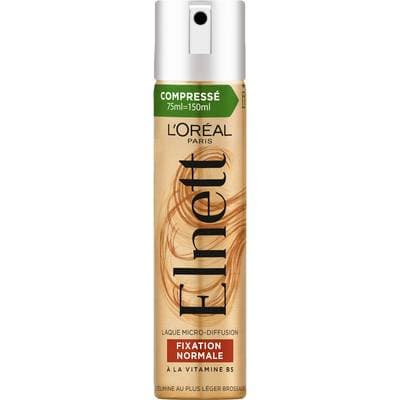 Elnett Laque Fixation Normale à la Vitamine B5 Compressé, 75ml