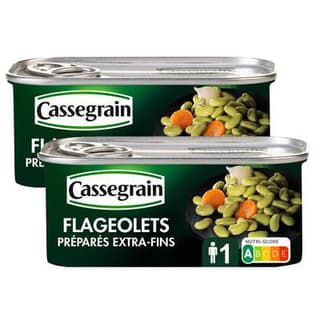 Cassegrain Flageolets préparés extra-fins, Lot de 2x130g
