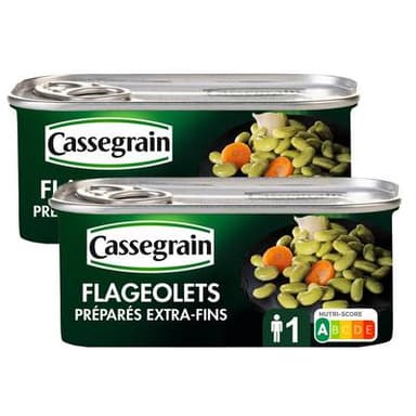 Cassegrain Flageolets préparés extra-fins, Lot de 2x130g