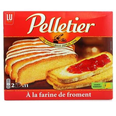 Pelletier Pain grillé grandes tranches froment x22, 455g