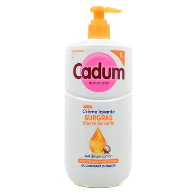 Cadum Crème lavante surgras Beurre de Karité, 1L