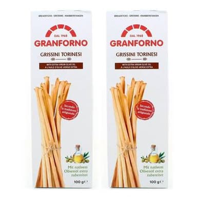 Granforno Gressins torino à l'huile d'olive extra vierge, Lot de 2x100g
