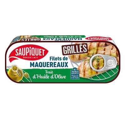 Saupiquet Filets de Maquereaux Grillés trait d'Huile d'Olive, 120g
