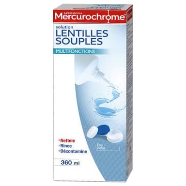 Mercurochrome Solution lentilles souples, 360ml