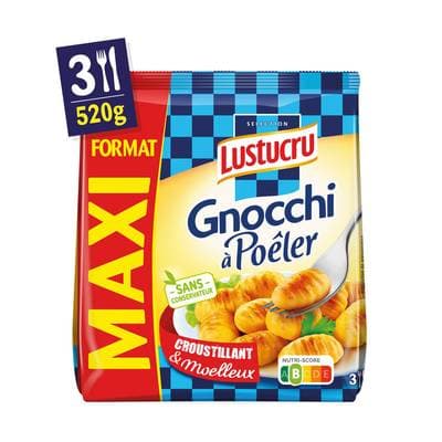 Lustucru Gnocchi à Poêler - Maxi Format, 520g