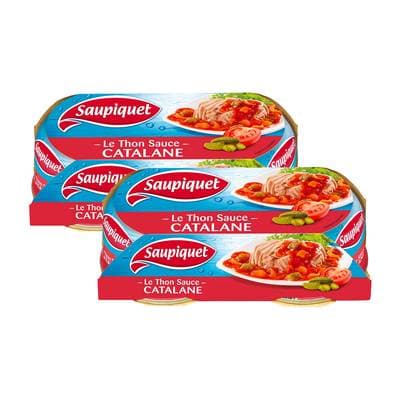 Saupiquet Thon Sauce Catalane, Lot de 2 - 2x135g