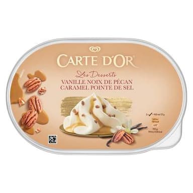 Carte d'Or Glace à la vanille noix de pécan et au caramel pointe de sel, 470g