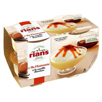 Rians Île flottante à la vanille bourbon, 4x95g