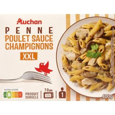 Auchan Penne poulet et champignon XXL, 400g