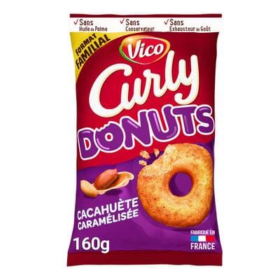 Curly Soufflés Donuts Cacahuète caramélisée, 160g