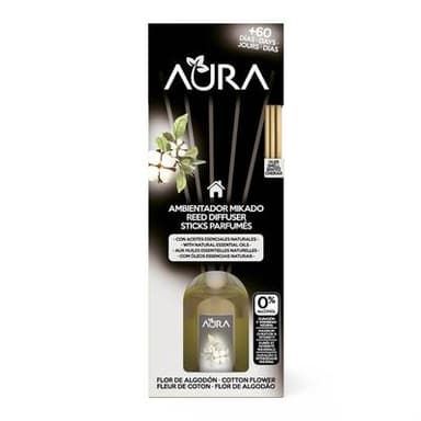 Aura Diffuseur Sticks 0% alcool Parfum Fleur de Coton, 1 pièce