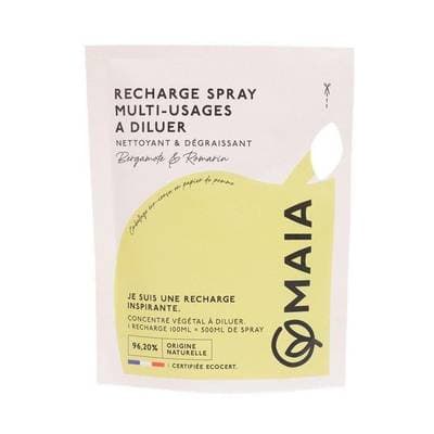 Maïa Spray multi-usage écologique Bergamote & Romarin recharge, 100ml