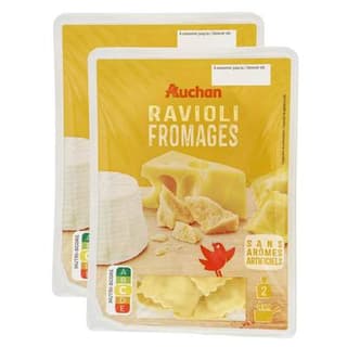 Auchan Ravioli aux Fromages, Lot de 2x300g