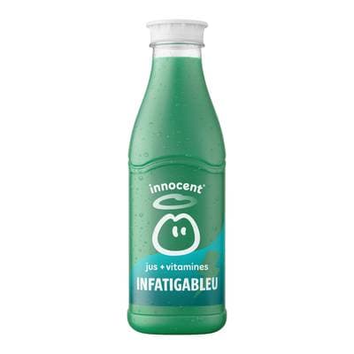 innocent Jus + Vitamines Goyave, Citron Vert, Eau de Coco, Pomme et Spiruline. Infatigableu, 75cl
