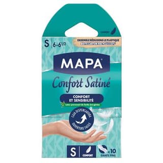 Mapa Gants douceur satinée, 10 gants - taille S