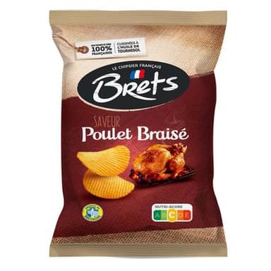 Bret's Chips Saveur Poulet Braisé, 125g
