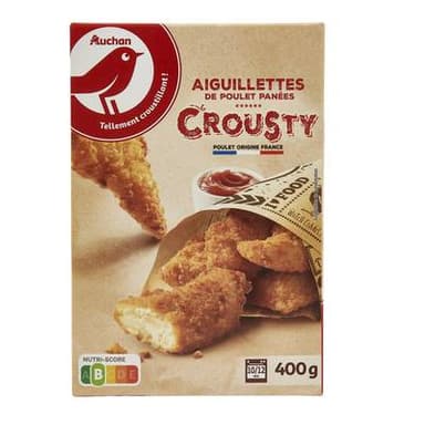 Auchan Aiguillettes de Poulet Panées Crousty, 400g