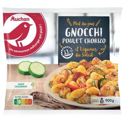 Auchan Gnocchi au poulet et chorizo, 900g