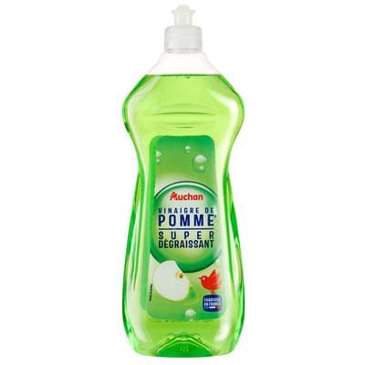Auchan Liquide vaisselle super dégraissant vinaigre de pomme, 750ml