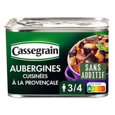 Cassegrain Aubergines cuisinées à la provençale, 660g