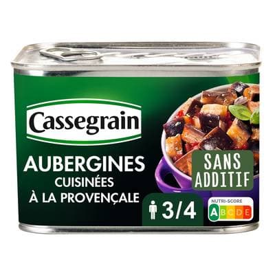 Cassegrain Aubergines cuisinées à la provençale, 660g
