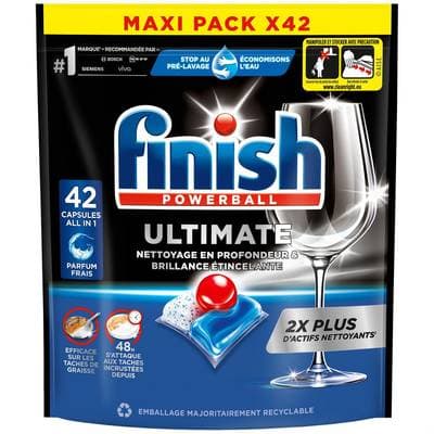 Finish Capsule lave-vaisselle Ultimate 48h, 42 capsules