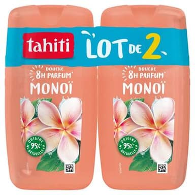 Tahiti Douche parfum monoï et frangipanier, 2 x 250ml