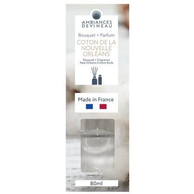 Ambiances Devineau Bouquet parfumée Coton de la Nouvelle + recharge, 80ml