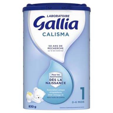 Laboratoire Gallia Lait bébé en poudre Calisma 1er âge, 0-6 mois, 830g