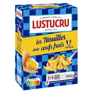 Lustucru Pâtes Nouilles à l'Ancienne aux Oeufs Frais, 500g