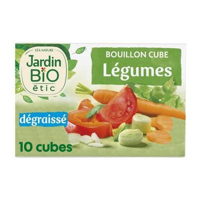 Jardin Bio Etic Bouillon Cube légumes dégraissé bio - 10 Cubes, 10x9g