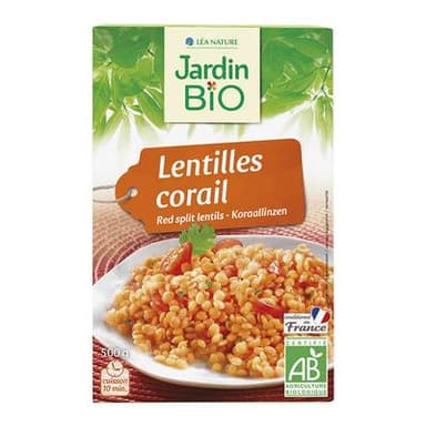 Jardin Bio Etic Lentilles corail bio, 500g