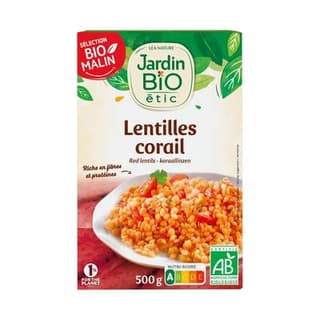 Jardin Bio Etic Lentilles corail bio, 500g