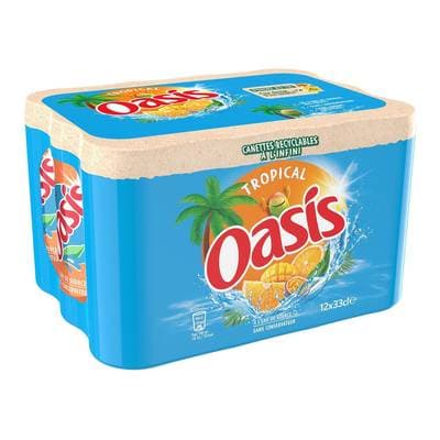 Oasis Boisson aux fruits tropical, 12x33cl