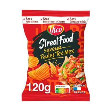 Vico Chips Poulet Tex Mex, 120g