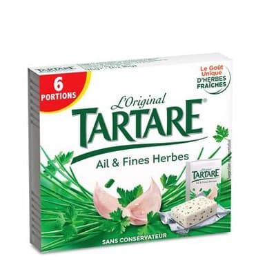 Tartare Fromage à tartiner Ail et Fines Herbes, 6 Fromages