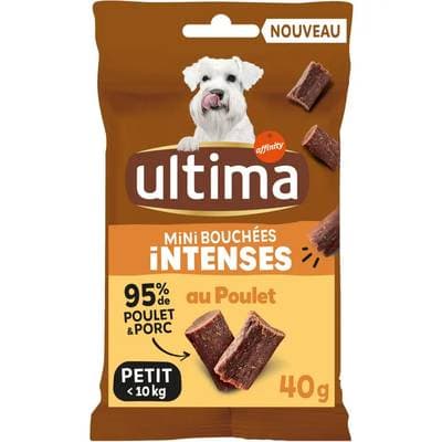 Affinity - Ultima Mni Bouchées Poulet - Friandise récompense pour petit chien, 40g