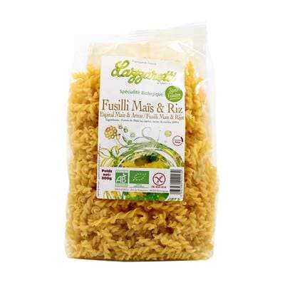 Lazzaretti Pâtes Fusilli Maïs et Riz Bio, 500g