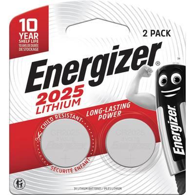 Energizer - 2 Piles Bouton CR2025 Lithium