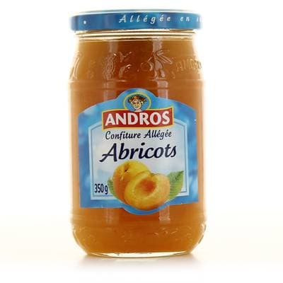Andros Confiture allégée d'abricot, 350g