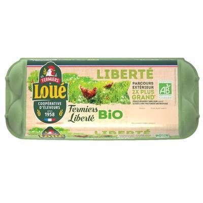 Loué - Oeufs bio fermier calibre moyen