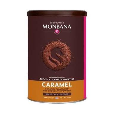 Chocolaterie Monbana Chocolat en Poudre Aromatisée Caramel, 250g