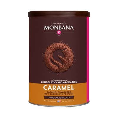 Chocolaterie Monbana Chocolat en Poudre Aromatisée Caramel, 250g