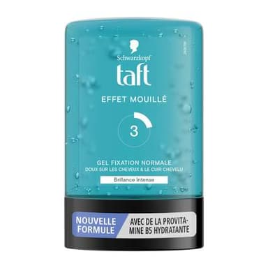Schwarzkopf - Taft Gel Cheveux Fixation Normale Effet Mouillé Brillance Intense, 300ml