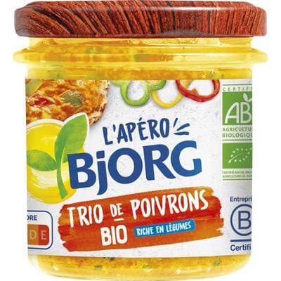 Bjorg Trio de poivrons Bio - Apéro à tartiner bio, 135g