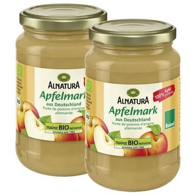 Alnatura Purée de pomme bio, Lot de 2x360g