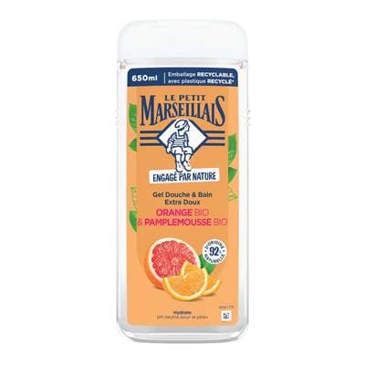 Le Petit Marseillais Gel douche à l'Orange bio et Pamplemousse bio, 650ml