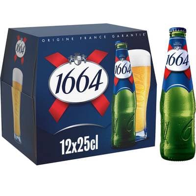 1664 Bière blonde 5.5°, 12x25cl