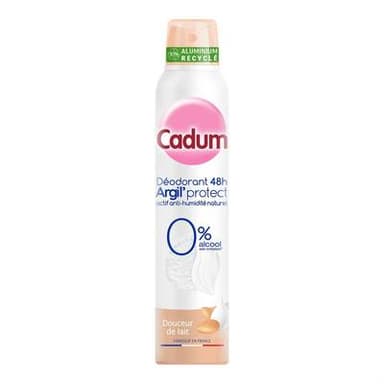 Cadum Déodorant Argil Protect 0% Alcool 48H, 200ml